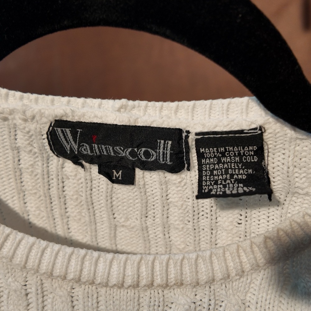 Wainscot White Ribbed Knit Sweater - Picture 3 of 3